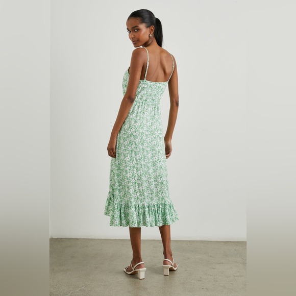 NWT Rails Frida Dress Green Texture Floral Sz M $229 - Picture 4 of 5